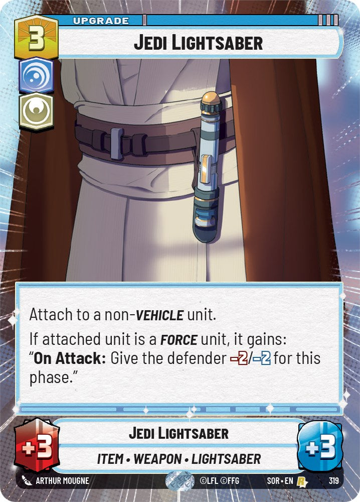 Jedi Lightsaber (Hyperspace) (319) [Spark of Rebellion] | Jomio and Rueliete's Cards and Comics