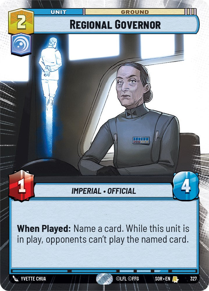Regional Governor (Hyperspace) (327) [Spark of Rebellion] | Jomio and Rueliete's Cards and Comics