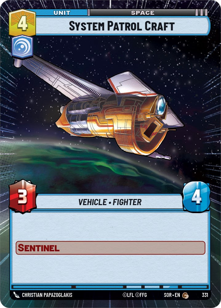System Patrol Craft (Hyperspace) (331) [Spark of Rebellion] | Jomio and Rueliete's Cards and Comics