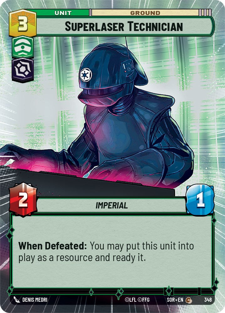 Superlaser Technician (Hyperspace) (348) [Spark of Rebellion] | Jomio and Rueliete's Cards and Comics