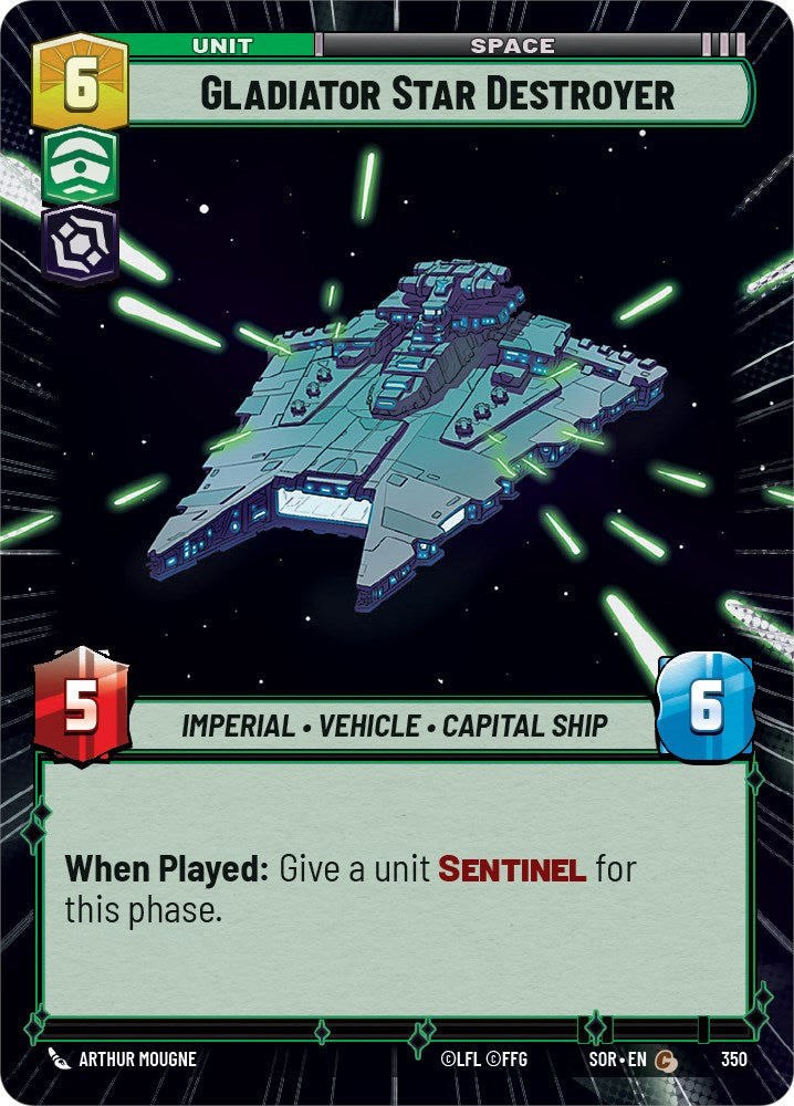 Gladiator Star Destroyer (Hyperspace) (350) [Spark of Rebellion] | Jomio and Rueliete's Cards and Comics