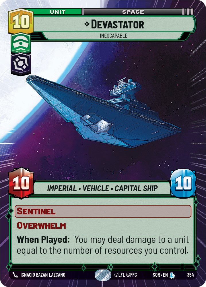 Devastator - Inescapable (Hyperspace) (354) [Spark of Rebellion] | Jomio and Rueliete's Cards and Comics