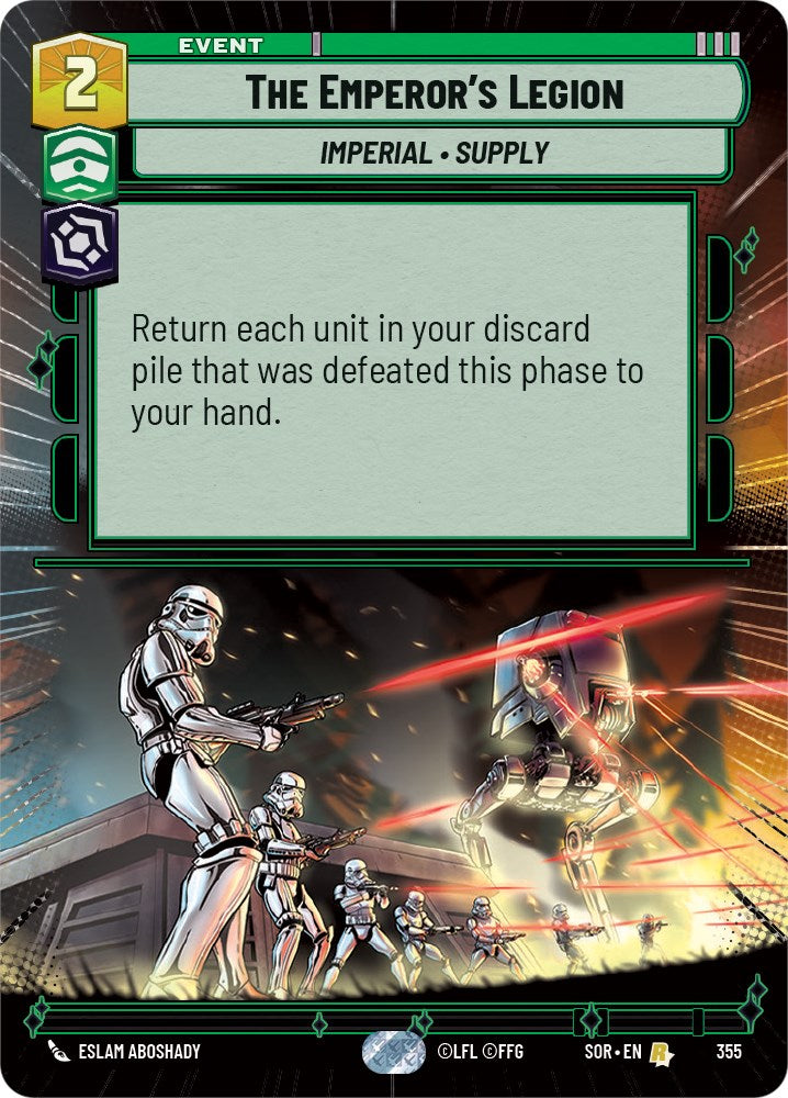 The Emperor's Legion (Hyperspace) (355) [Spark of Rebellion] | Jomio and Rueliete's Cards and Comics