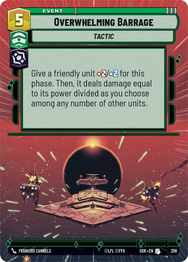 Overwhelming Barrage (Hyperspace) (356) [Spark of Rebellion] | Jomio and Rueliete's Cards and Comics