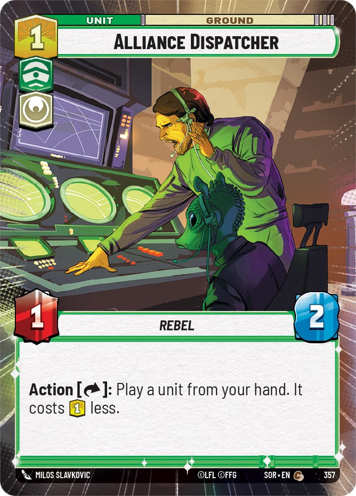 Alliance Dispatcher (Hyperspace) (357) [Spark of Rebellion] | Jomio and Rueliete's Cards and Comics