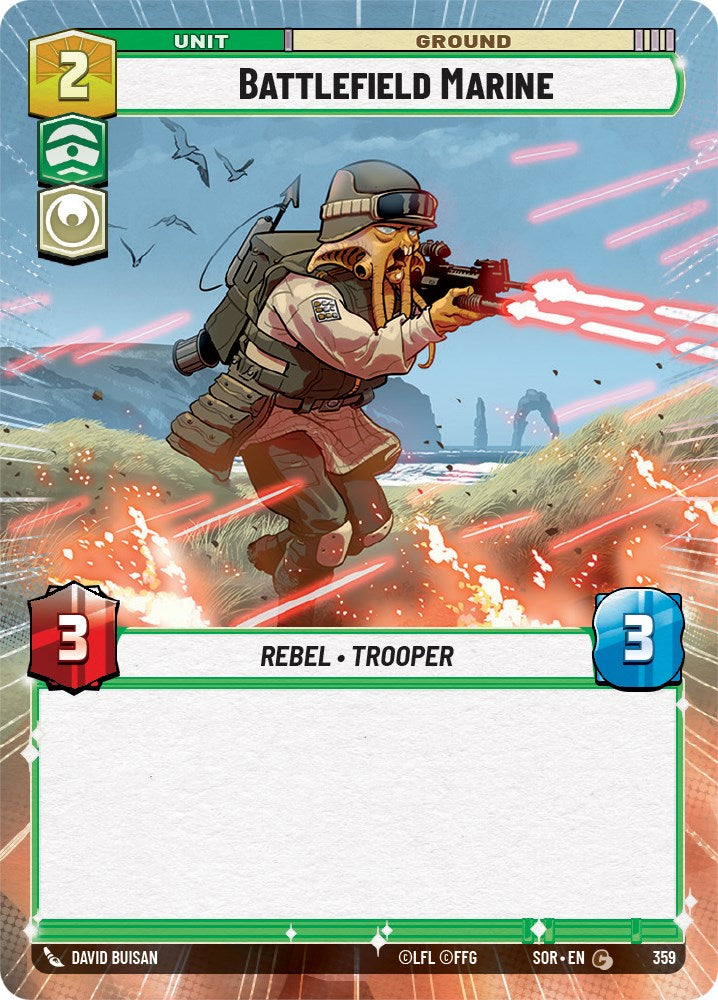 Battlefield Marine (Hyperspace) (359) [Spark of Rebellion] | Jomio and Rueliete's Cards and Comics