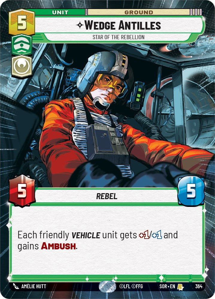 Wedge Antilles - Star of the Rebellion (Hyperspace) (364) [Spark of Rebellion] | Jomio and Rueliete's Cards and Comics