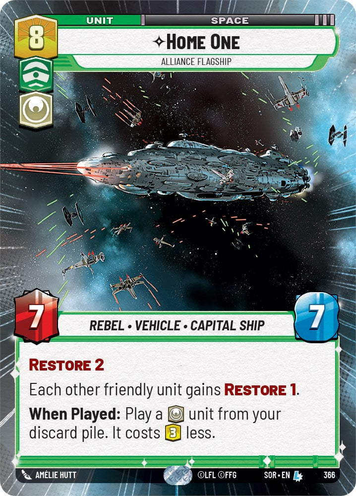 Home One - Alliance Flagship (Hyperspace) (366) [Spark of Rebellion] | Jomio and Rueliete's Cards and Comics
