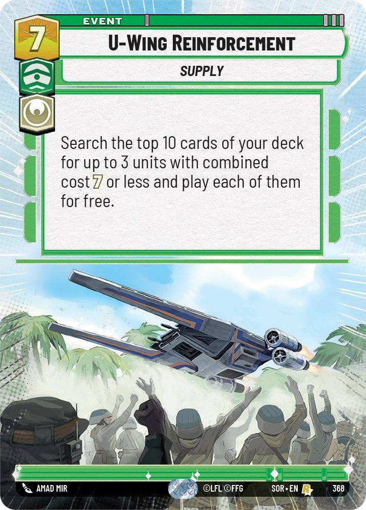 U-Wing Reinforcement (Hyperspace) (368) [Spark of Rebellion] | Jomio and Rueliete's Cards and Comics