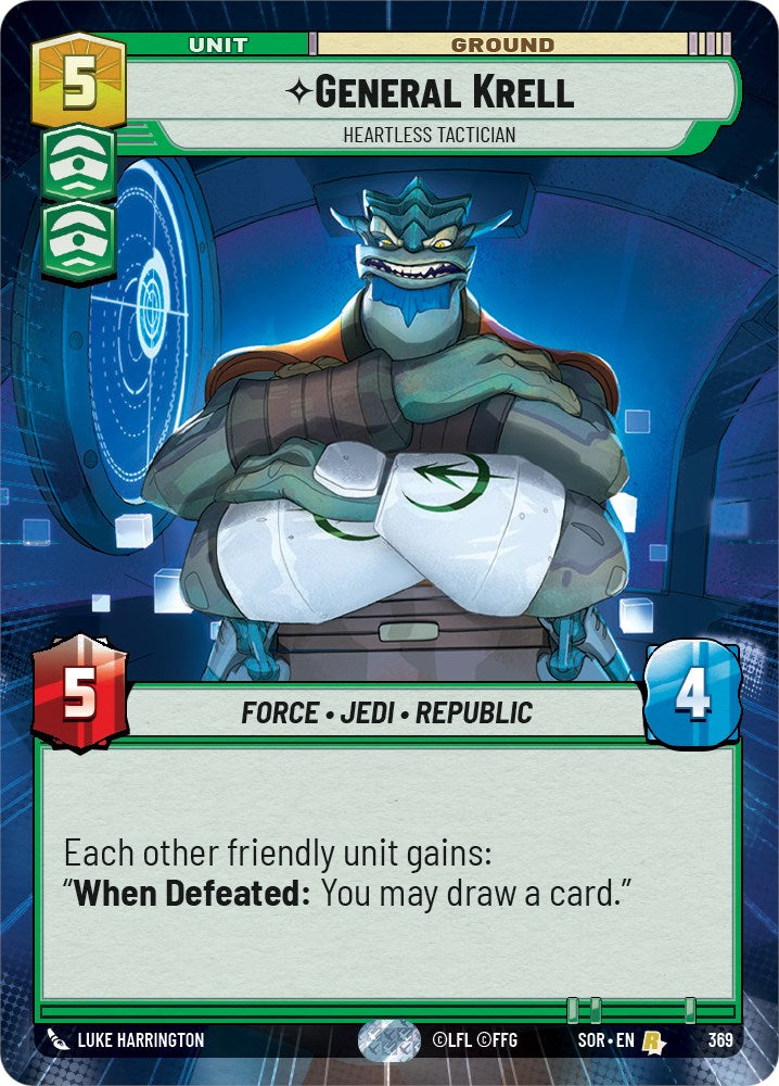 General Krell - Heartless Tactician (Hyperspace) (369) [Spark of Rebellion] | Jomio and Rueliete's Cards and Comics