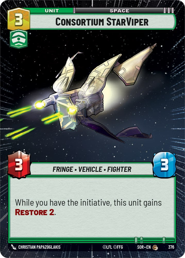 Consortium StarViper (Hyperspace) (376) [Spark of Rebellion] | Jomio and Rueliete's Cards and Comics