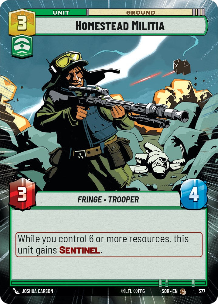 Homestead Militia (Hyperspace) (377) [Spark of Rebellion] | Jomio and Rueliete's Cards and Comics