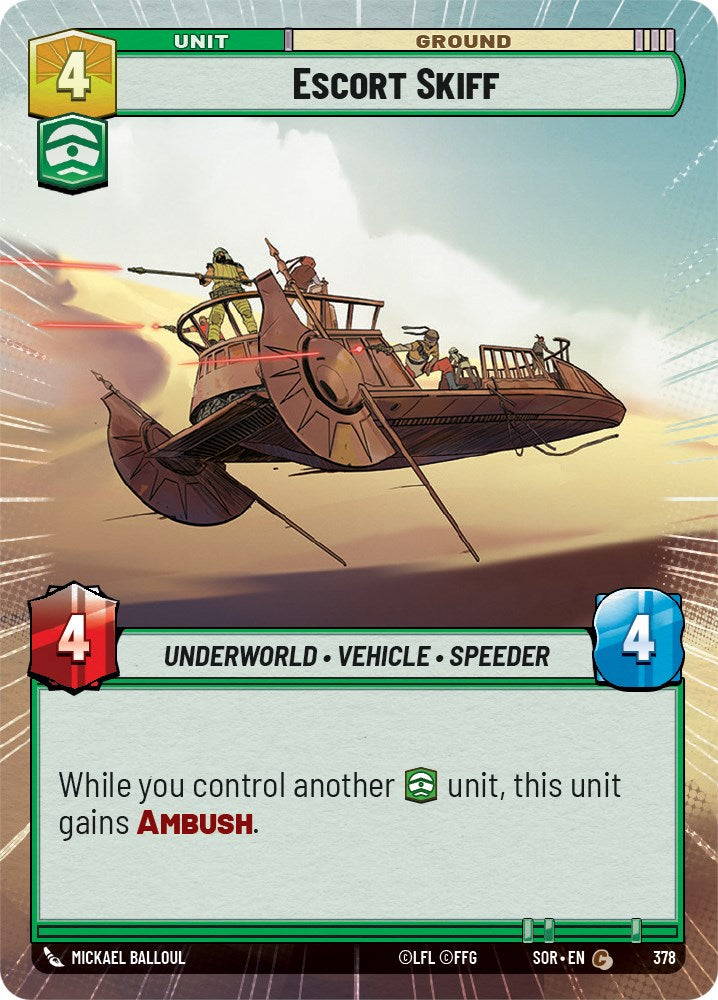 Escort Skiff (Hyperspace) (378) [Spark of Rebellion] | Jomio and Rueliete's Cards and Comics