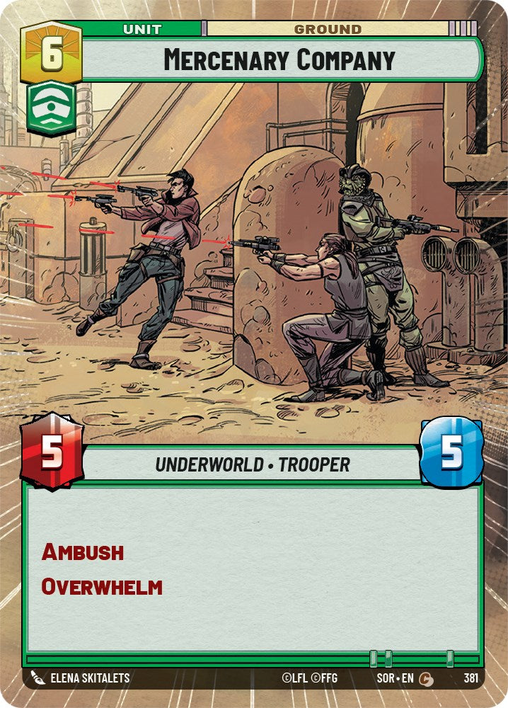 Mercenary Company (Hyperspace) (381) [Spark of Rebellion] | Jomio and Rueliete's Cards and Comics