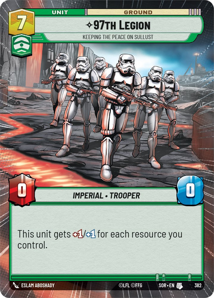 97th Legion - Keeping the Peace on Sullust (Hyperspace) (382) [Spark of Rebellion] | Jomio and Rueliete's Cards and Comics