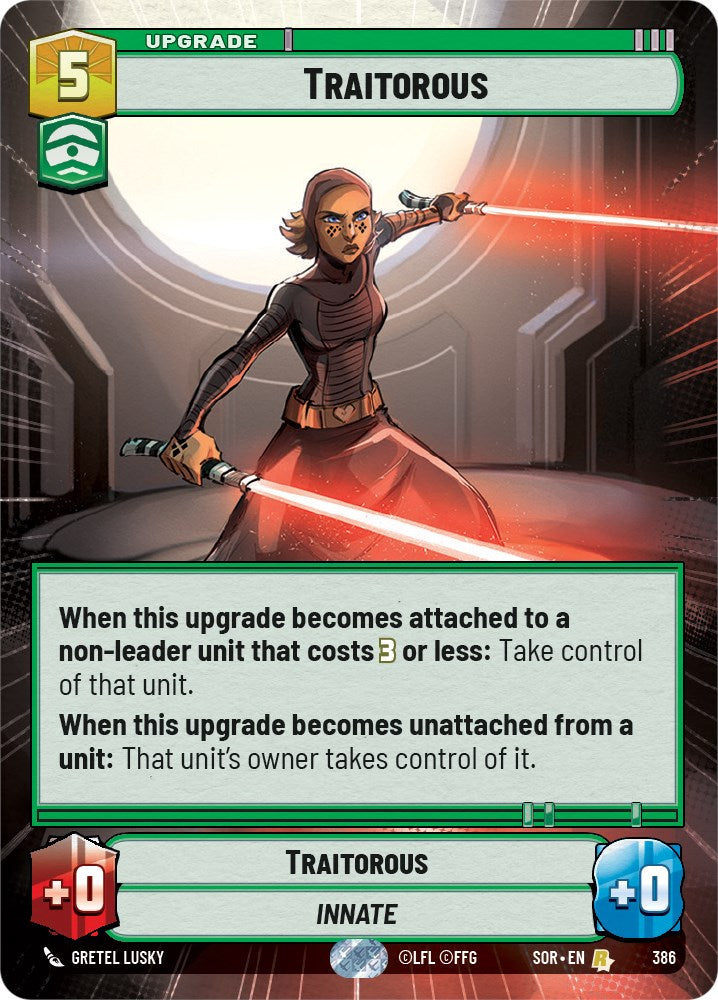 Traitorous (Hyperspace) (386) [Spark of Rebellion] | Jomio and Rueliete's Cards and Comics