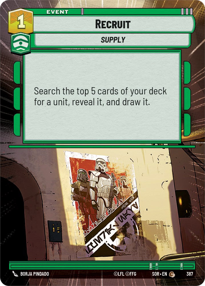 Recruit (Hyperspace) (387) [Spark of Rebellion] | Jomio and Rueliete's Cards and Comics