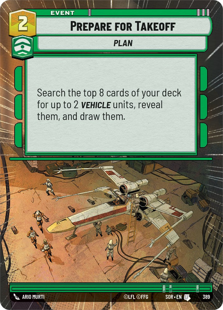 Prepare for Takeoff (Hyperspace) (389) [Spark of Rebellion] | Jomio and Rueliete's Cards and Comics