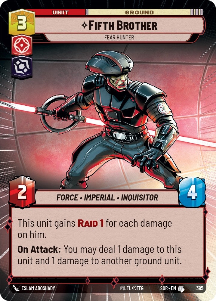 Fifth Brother - Fear Hunter (Hyperspace) (395) [Spark of Rebellion] | Jomio and Rueliete's Cards and Comics