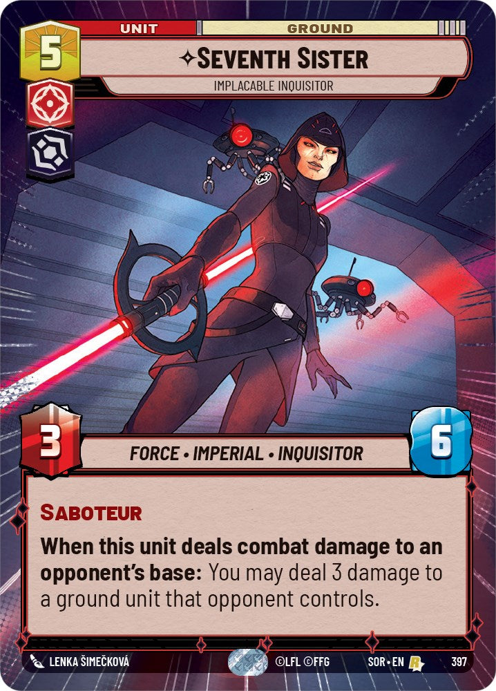 Seventh Sister - Implacable Inquisitor (Hyperspace) (397) [Spark of Rebellion] | Jomio and Rueliete's Cards and Comics