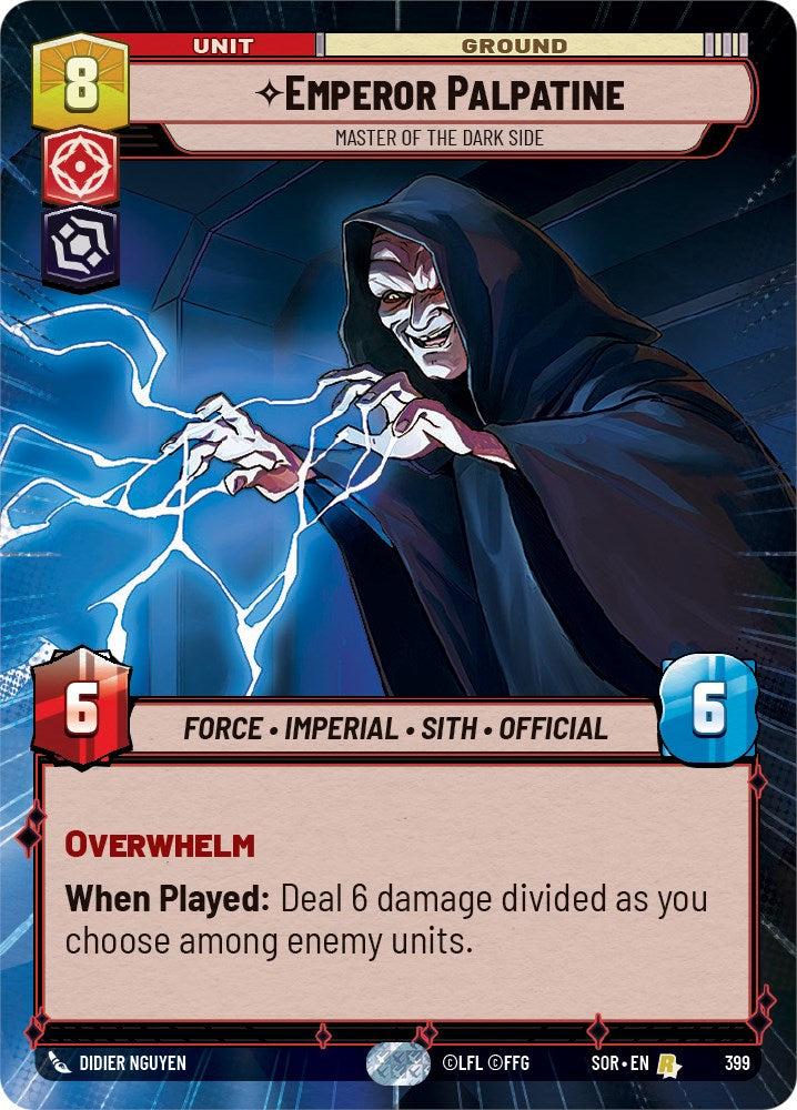 Emperor Palpatine - Master of the Dark Side (Hyperspace) (399) [Spark of Rebellion] | Jomio and Rueliete's Cards and Comics