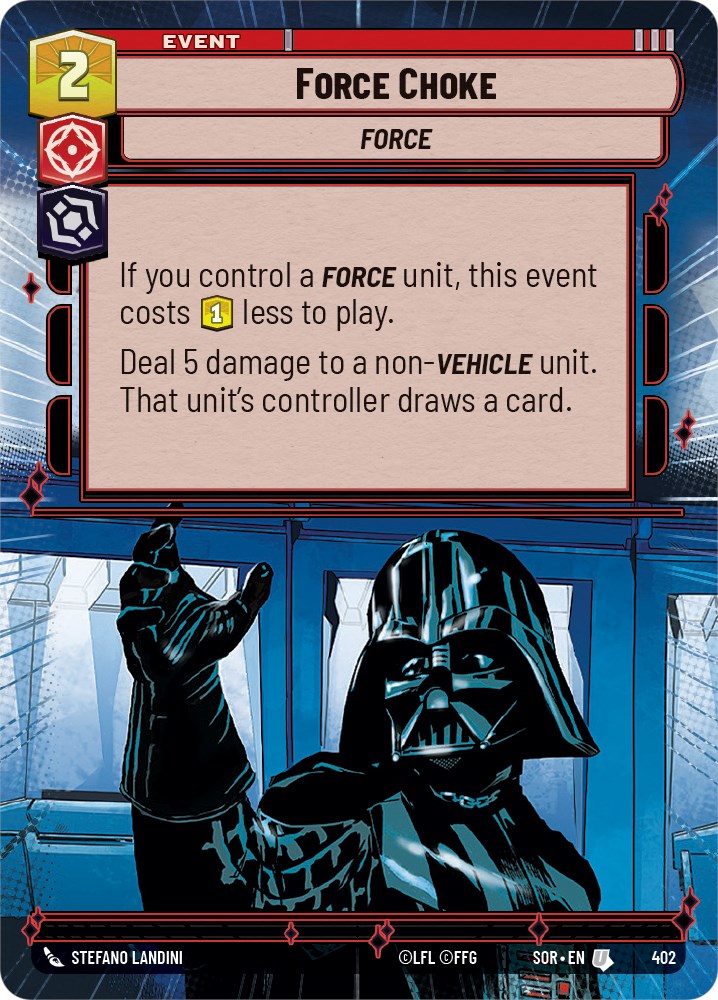 Force Choke (Hyperspace) (402) [Spark of Rebellion] | Jomio and Rueliete's Cards and Comics