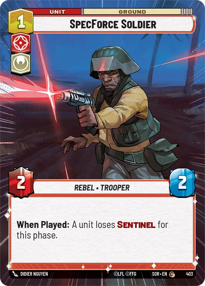 SpecForce Soldier (Hyperspace) (403) [Spark of Rebellion] | Jomio and Rueliete's Cards and Comics