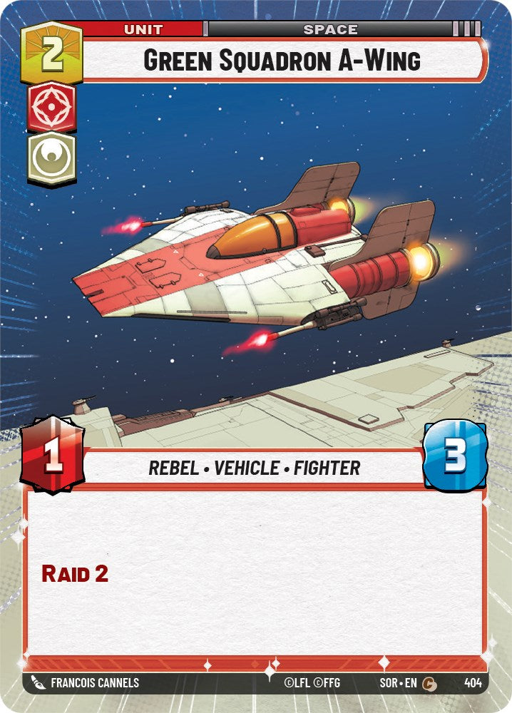 Green Squadron A-Wing (Hyperspace) (404) [Spark of Rebellion] | Jomio and Rueliete's Cards and Comics
