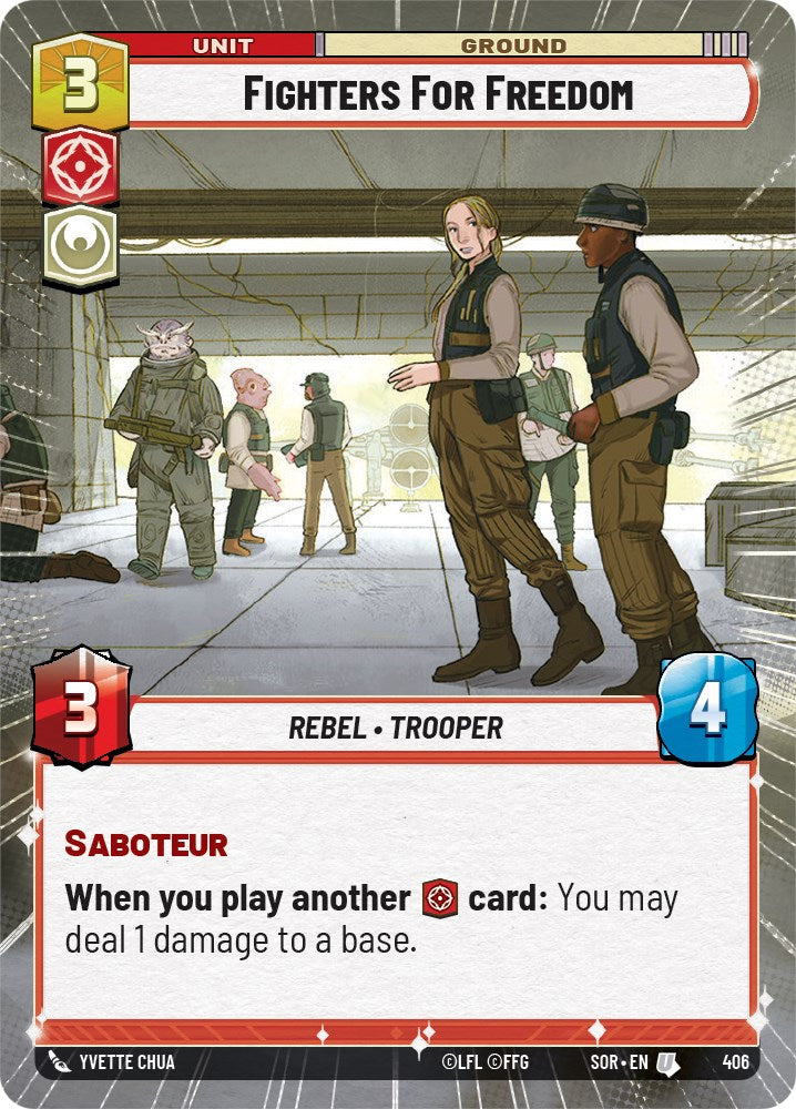 Fighters For Freedom (Hyperspace) (406) [Spark of Rebellion] | Jomio and Rueliete's Cards and Comics