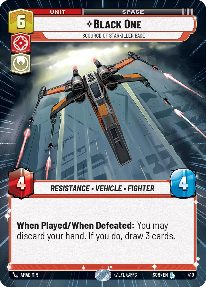 Black One - Scourge of Starkiller Base (Hyperspace) (410) [Spark of Rebellion] | Jomio and Rueliete's Cards and Comics