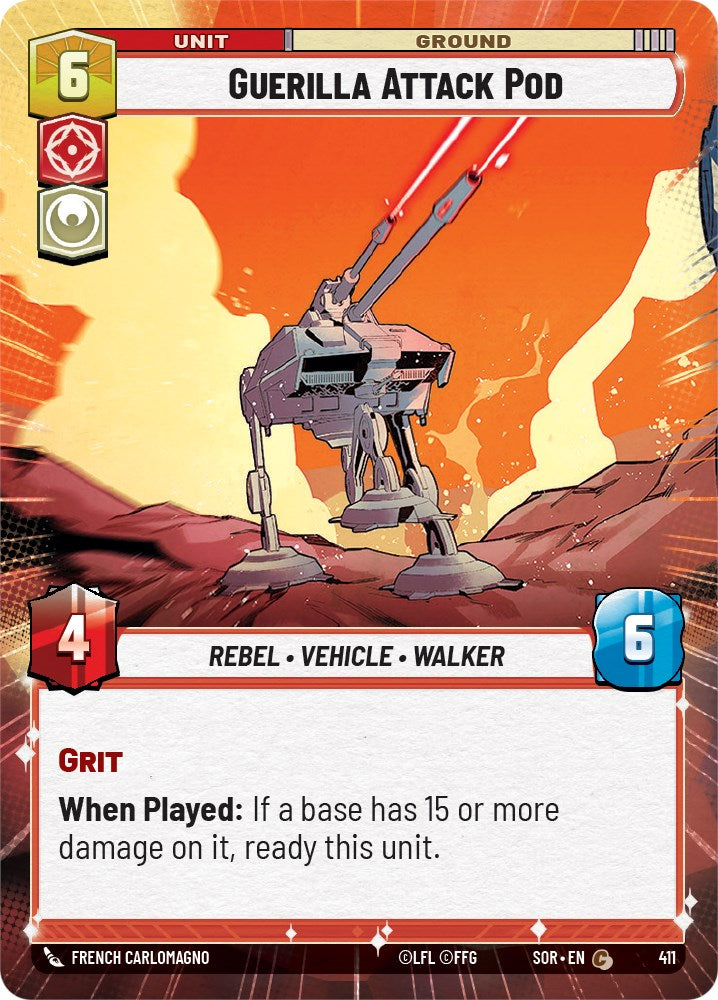 Guerilla Attack Pod (Hyperspace) (411) [Spark of Rebellion] | Jomio and Rueliete's Cards and Comics