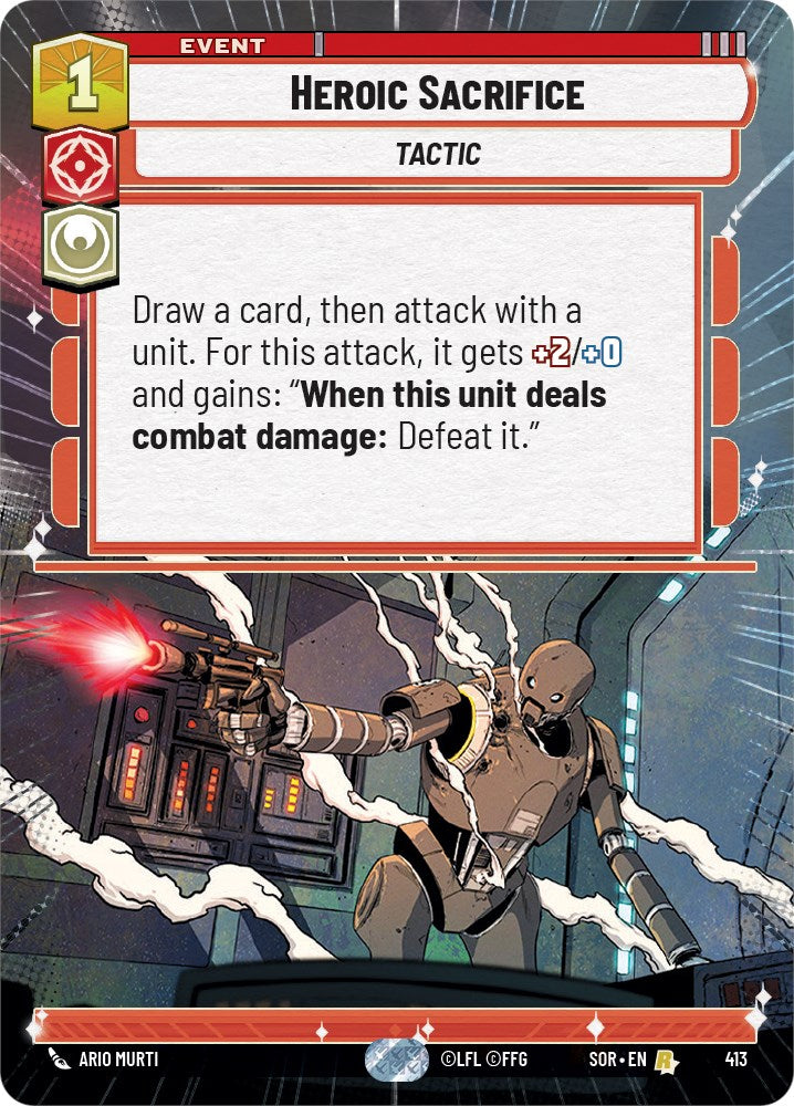 Heroic Sacrifice (Hyperspace) (413) [Spark of Rebellion] | Jomio and Rueliete's Cards and Comics