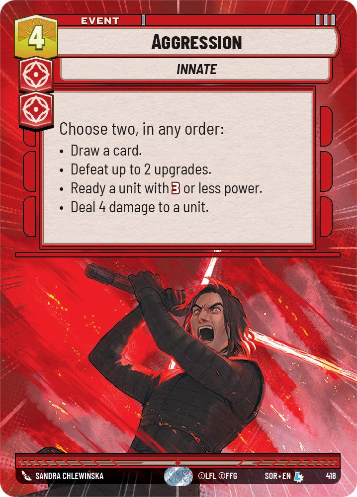Aggression (Hyperspace) (418) [Spark of Rebellion] | Jomio and Rueliete's Cards and Comics