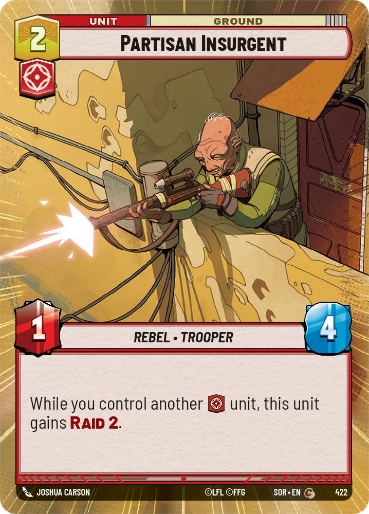 Partisan Insurgent (Hyperspace) (422) [Spark of Rebellion] | Jomio and Rueliete's Cards and Comics