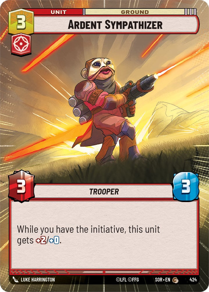 Ardent Sympathizer (Hyperspace) (424) [Spark of Rebellion] | Jomio and Rueliete's Cards and Comics