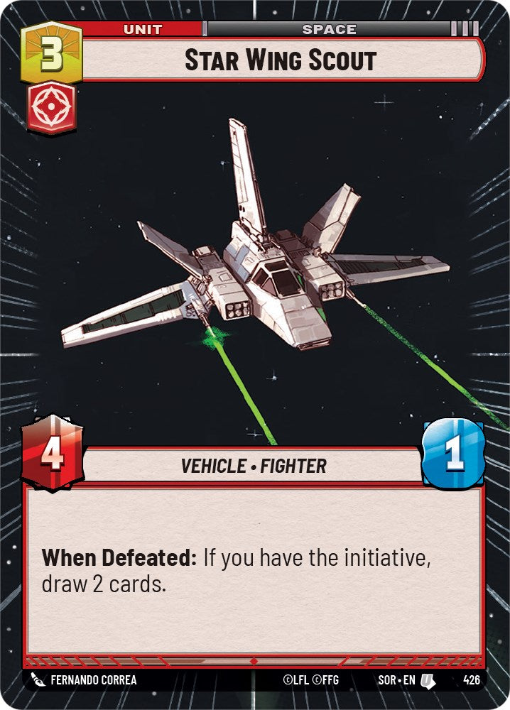 Star Wing Scout (Hyperspace) (426) [Spark of Rebellion] | Jomio and Rueliete's Cards and Comics