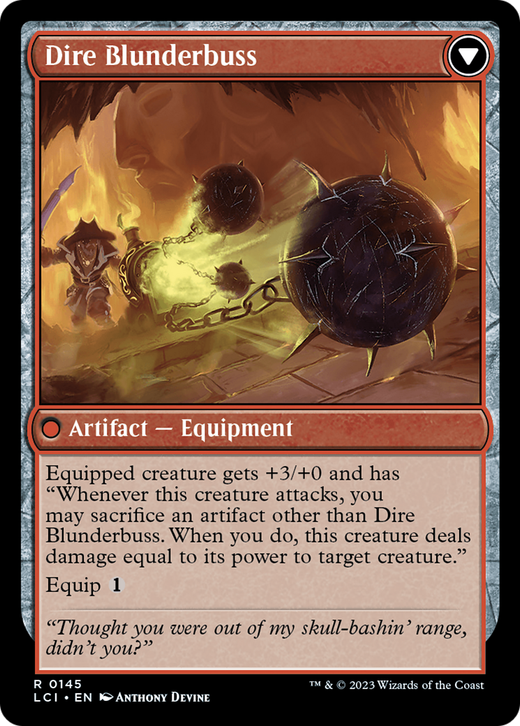 Dire Flail [The Lost Caverns of Ixalan] | Jomio and Rueliete's Cards and Comics