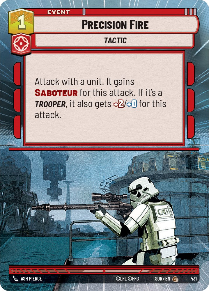 Precision Fire (Hyperspace) (431) [Spark of Rebellion] | Jomio and Rueliete's Cards and Comics