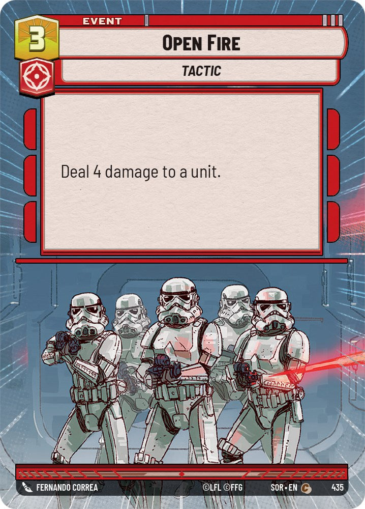 Open Fire (Hyperspace) (435) [Spark of Rebellion] | Jomio and Rueliete's Cards and Comics