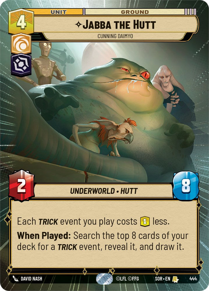 Jabba the Hutt - Cunning Daimyo (Hyperspace) (444) [Spark of Rebellion] | Jomio and Rueliete's Cards and Comics