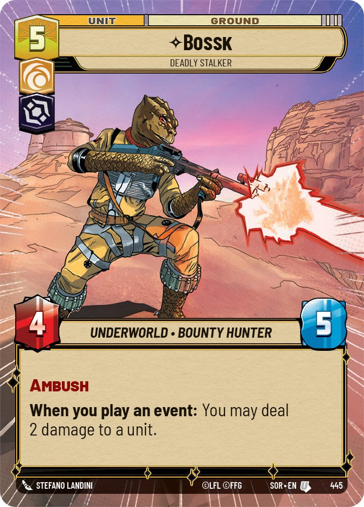 Bossk - Deadly Stalker (Hyperspace) (445) [Spark of Rebellion] | Jomio and Rueliete's Cards and Comics