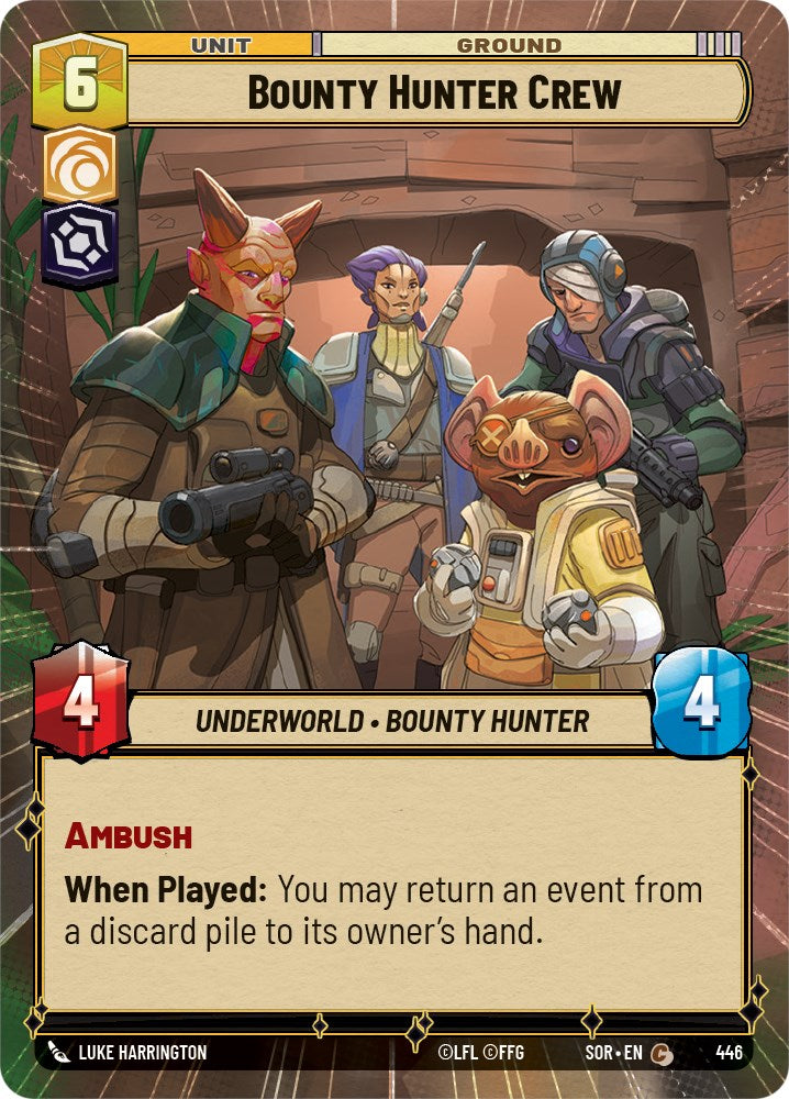 Bounty Hunter Crew (Hyperspace) (446) [Spark of Rebellion] | Jomio and Rueliete's Cards and Comics