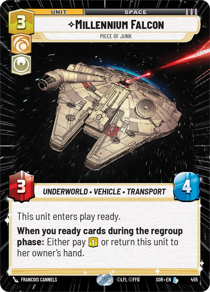 Millennium Falcon - Piece of Junk (Hyperspace) (455) [Spark of Rebellion] | Jomio and Rueliete's Cards and Comics