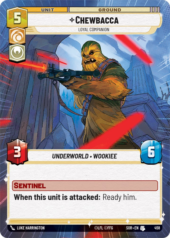 Chewbacca - Loyal Companion (Hyperspace) (458) [Spark of Rebellion] | Jomio and Rueliete's Cards and Comics