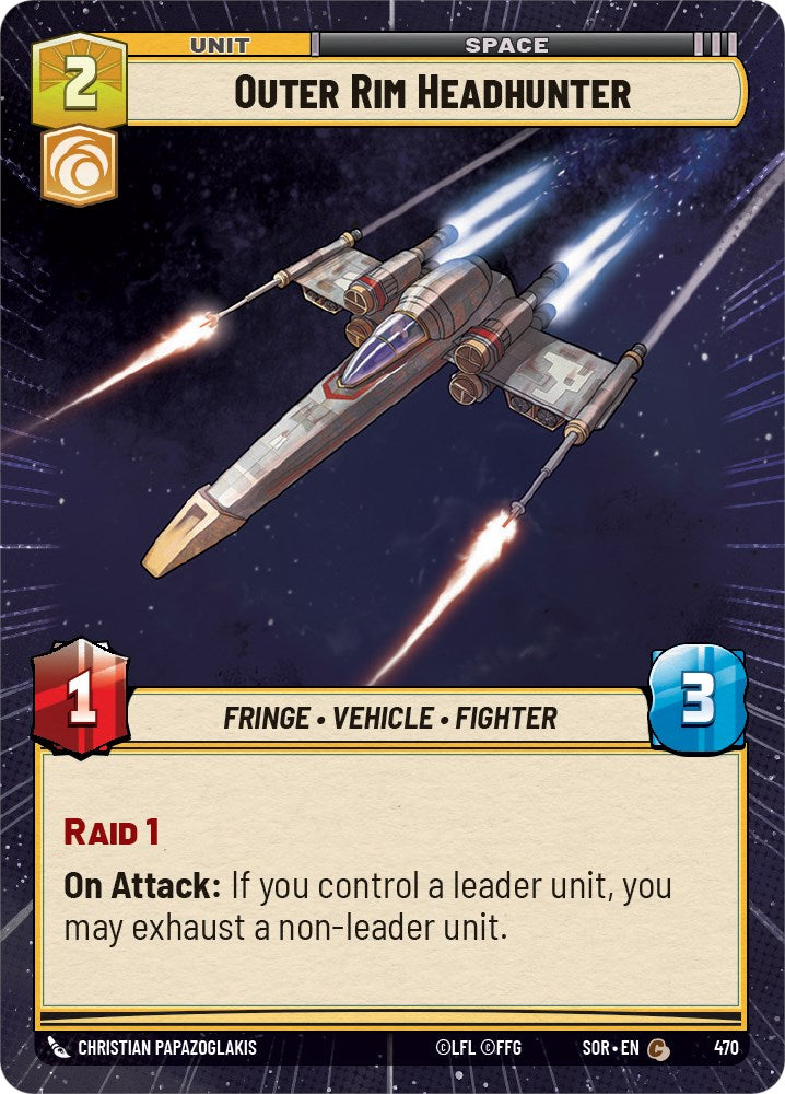 Outer Rim Headhunter (Hyperspace) (470) [Spark of Rebellion] | Jomio and Rueliete's Cards and Comics