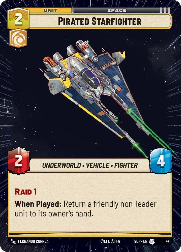 Pirated Starfighter (Hyperspace) (471) [Spark of Rebellion] | Jomio and Rueliete's Cards and Comics