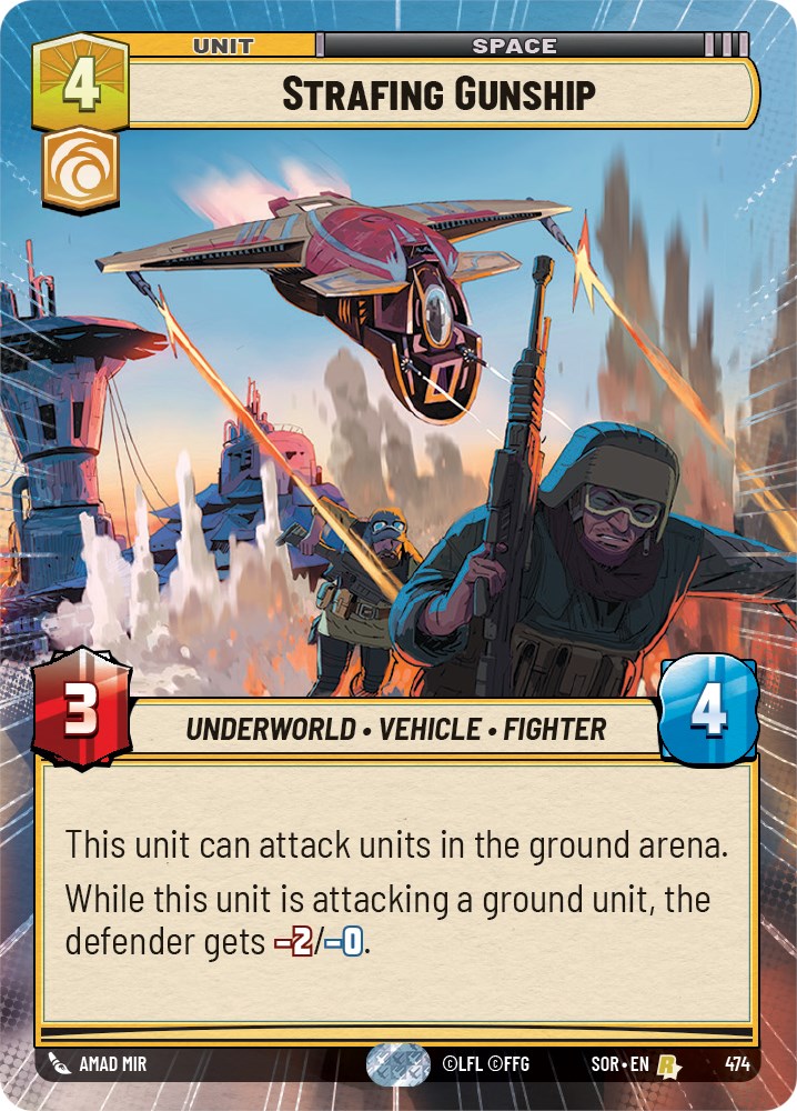 Strafing Gunship (Hyperspace) (474) [Spark of Rebellion] | Jomio and Rueliete's Cards and Comics