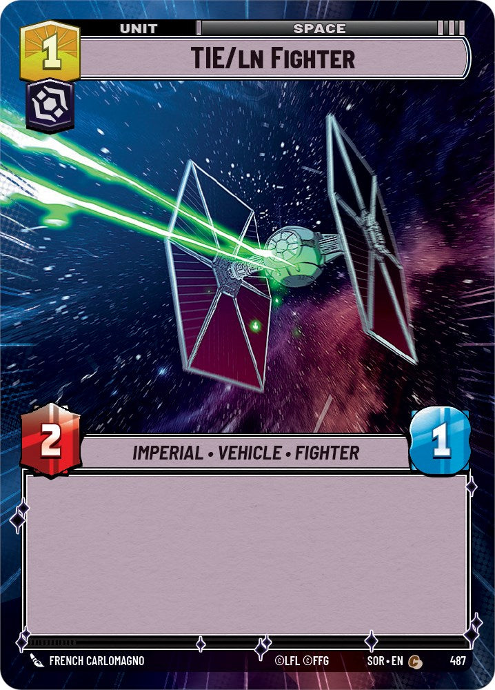 TIE/ln Fighter (Hyperspace) (487) [Spark of Rebellion] | Jomio and Rueliete's Cards and Comics