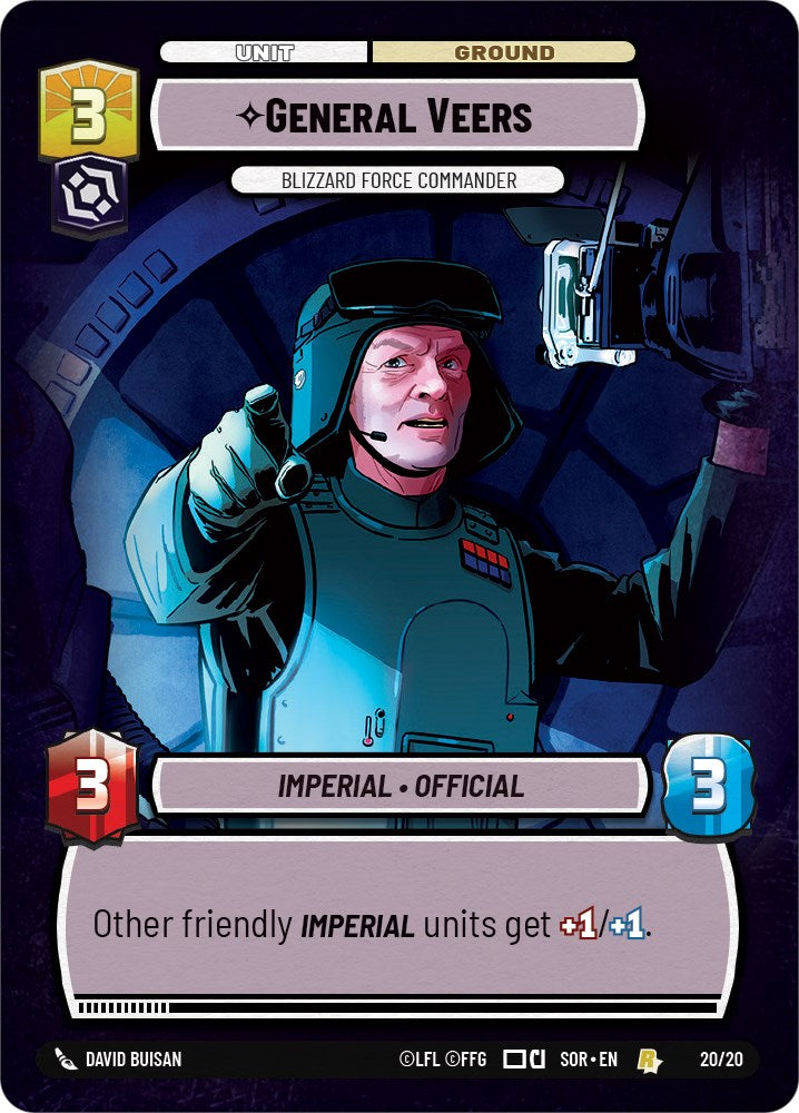 General Veers - Blizzard Force Commander (20/20) [Spark of Rebellion: Weekly Play] | Jomio and Rueliete's Cards and Comics