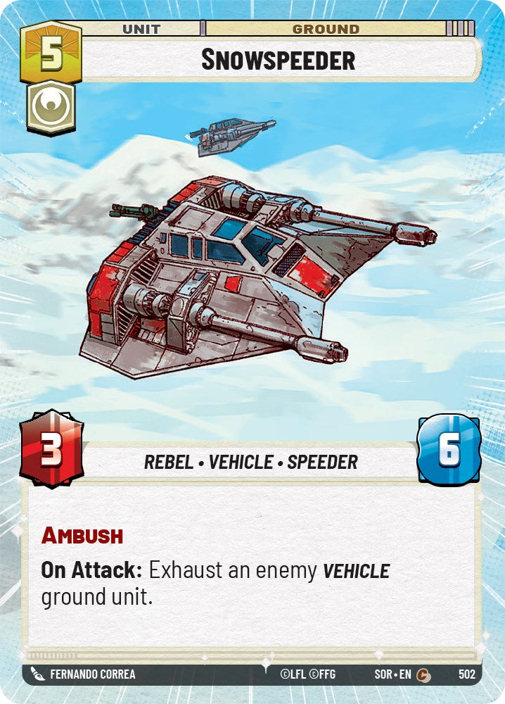 Snowspeeder (Hyperspace) (502) [Spark of Rebellion] | Jomio and Rueliete's Cards and Comics